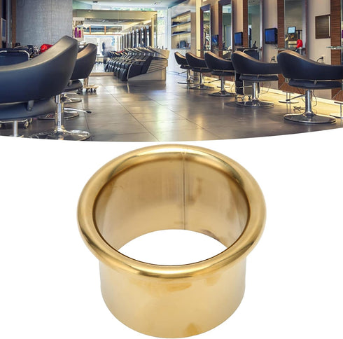 Stainless Steel Hair Dryer Holder Insert, Firm and Rust Proof Stand for Bathroom Hotel Hairdressing Salon (Gold)