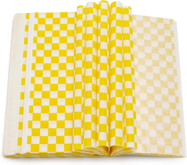 EUSOAR Serving Basket Liners, 11" x 10" Dry Wax Paper Deli Paper, 200pcs for Food Basket Liner