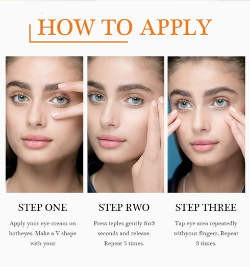 JoyPretty New Vitamin C Eye Serum, Anti-Aging Eye Cream with Niacinamide and Hyaluronic Acid for Dark Circles Puffiness