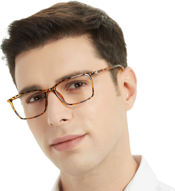 MARE AZZURO Flexible Reading Glasses Men, Lightweight Readers 1.0 to 6.0, Tortoise Color (1.00)