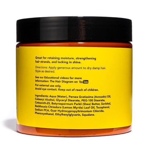 The Hair Diagram - Ashley Marie Moisture Control Curl Cream | Natural Ingredients with Avocado & Sunflower Oil for