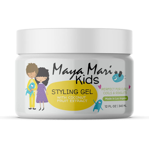 Kids Hair Styling Gel with Coconut Extract - Safe & Gentle Baby Hair Gel, Sulfate-Free for Boys & Girls, 12 oz