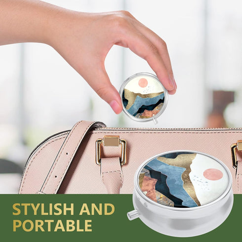 Nipichsha Pill Box, Small Pill Case for Purse & Pocket, Cute Travel Medicine Organizer, Portable Medicine Container