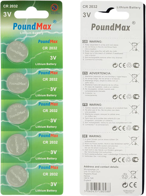 CR 2032 Batteries Combo Pack, 20 Count 3V Lithium Coin Cell
