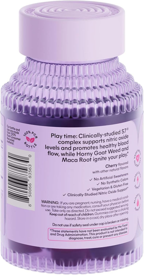 Lemme Gummies S7 (60 Count) Play Daily Intimacy for Women and Men w/Clinically-Studied Nitric Oxide Complex for Healthy