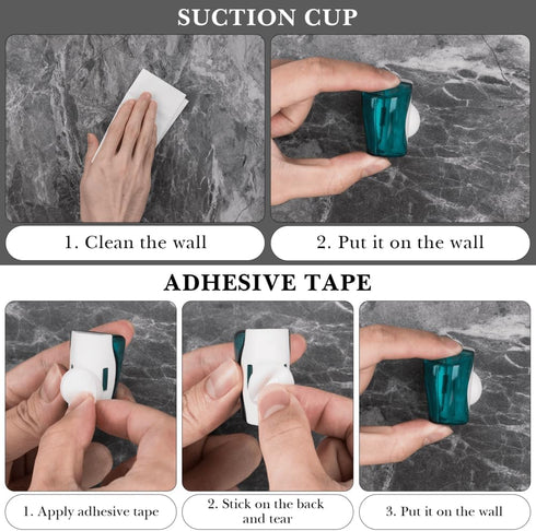 Linkidea 3PCS Travel Toothbrush Head Covers with Suction Cup Portable Wall Mount Holder, Convenient Toothbrush Cap