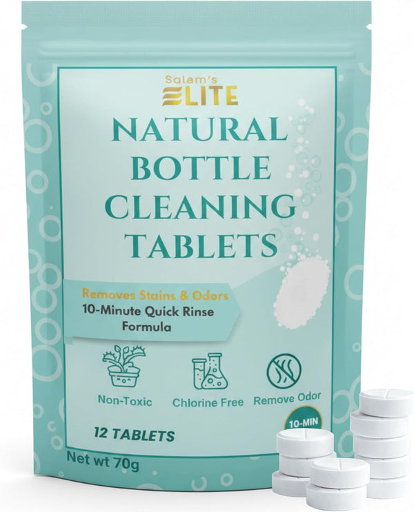 Salem's Elite Brand 24 Effervescent Water Bottle Cleaning Tablets | Tumbler Cleaning Tablets | Deodorizes