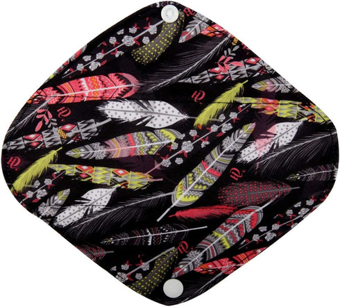 Sigzagor 5 1 Small Panty Liners Wet Bag Cloth Menstrual Pads Reusable Washable (Flamingo, S Panty Liners)