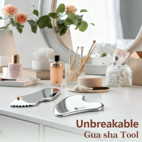 Niymyin 5-in-1 Set, Stainless Steel Muscle & Fascia Scraper Tool For Body Skin Massage and Sore Muscles, Myofascial
