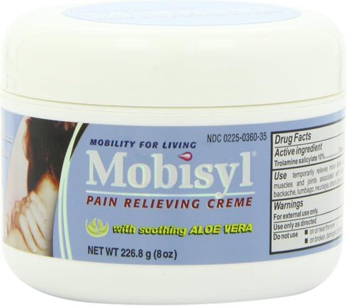 Mobisyl Pain Relieving Creme with Soothing Aloe Vera, 8 Ounce Jar