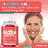 Biotin Gummies for Hair Growth, 100 Count, Max Strength 10000mcg Chewable Supplement for Women, Men, and Kids