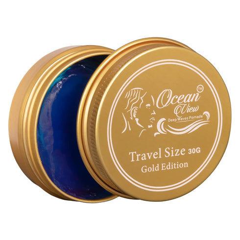 OCEAN VIEW DEEP WAVES POMADE, Gold Edition 360 Wave Grease for Men, Water Based Wave Builder Pomade