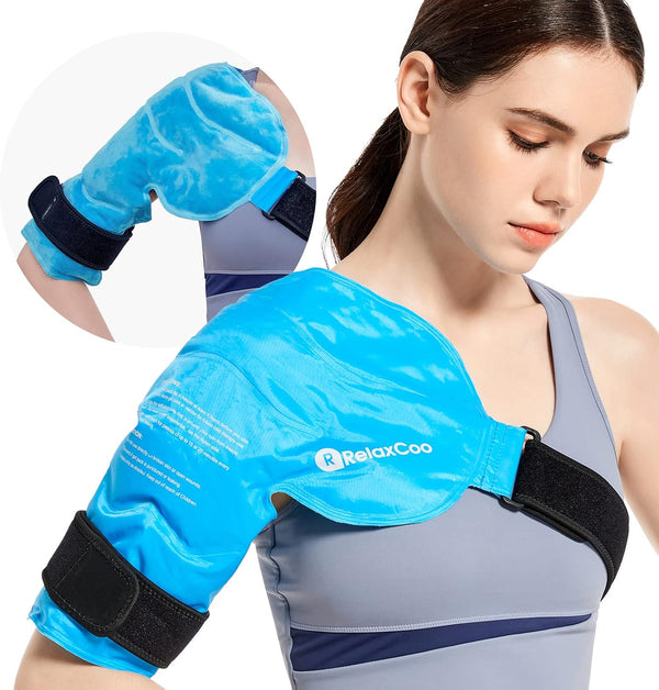 Shoulder Ice Pack for Rotator Cuff Cold Therapy - Reusable Gel Wrap for Shoulder Injuries & Pain Relief, Bursitis,