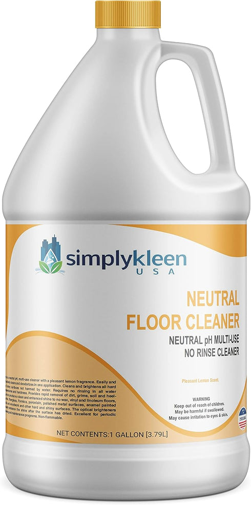 Simply Kleen USA Neutral Floor Cleaner, Neutral PH, Made In USA, 1 Gallon, Makes Up