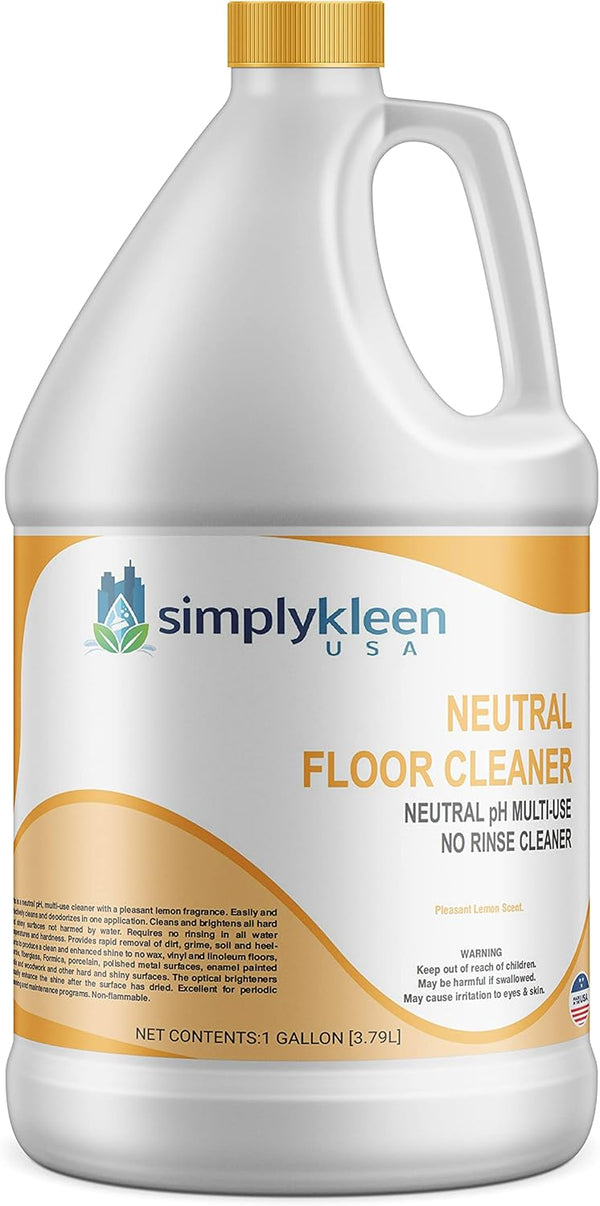 Simply Kleen USA Neutral Floor Cleaner, Neutral PH, Made In USA, 1 Gallon, Makes Up