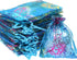 SumDirect 100Pcs 5x7 Inch Blue Coralline Drawstring Organza Bags, Jewelry Favor Pouches for Wedding Party Festival