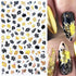 8 Sheets Gold Maple Leaf Nail Stickers - 3D Fall Nail Art Supplies, Holographic Autumn Design Foils