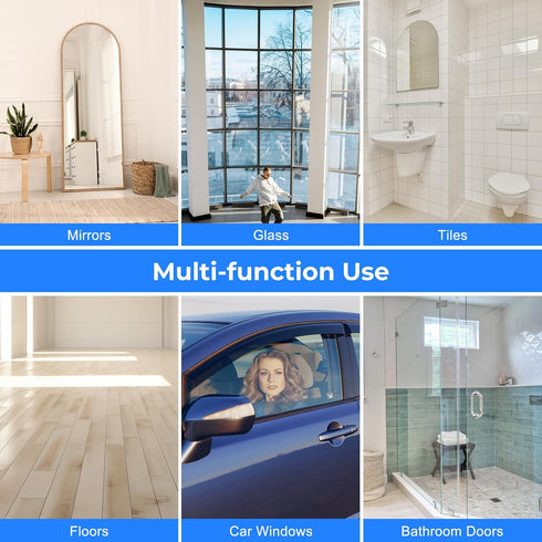 wlich Shower Squeegee with Long Handle, Telescoping Window and Floor Extendable Squeegee for Shower Glass, Bathroom