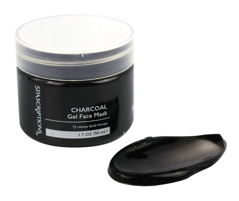SpaScriptions Dead Sea, Charcoal, & Clay Gel Face Mask with Silicone Applicator - 3 Pack, 1.7 oz each