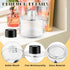 Mirrline 6 100ml/3.4oz Pcs Glass Diffuser Clear Refillable Round Glass Diffuser with Black Lids for Aromatherapy