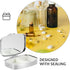 KICHOUSE Portable Travel Pill Organizer Small Metal Medicine Case Multi-Compartment Mini Medicine Container for Purse