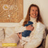 Qomfor 2L Hot Water Bottle - with Soft Premium Fleece Cover - Dark Blue, - Heating Pad for Menstrual Cramps & Period