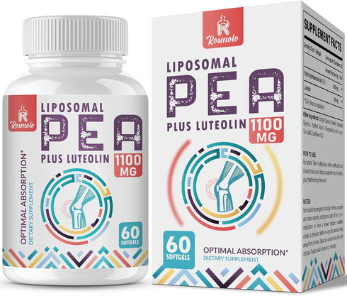Liposomal Palmitoylethanolamide 1000 mg + Luteolin 100 mg for Enhanced Absorption, 60 Softgels