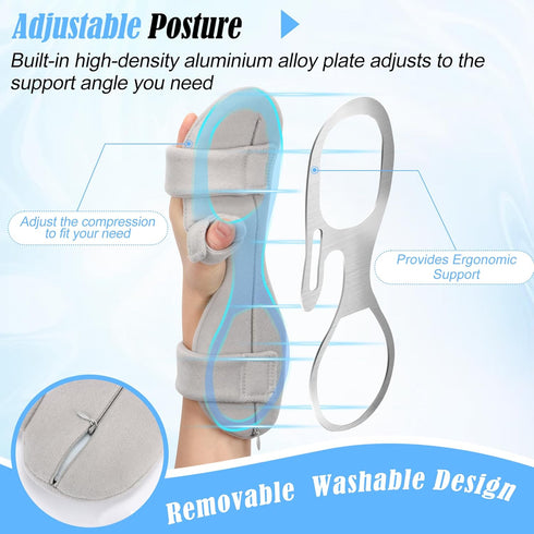Immobilizer Resting Hand Splints for Straightening Fingers,Carpal Tunnel Wrist Brace Night With Finger Separators
