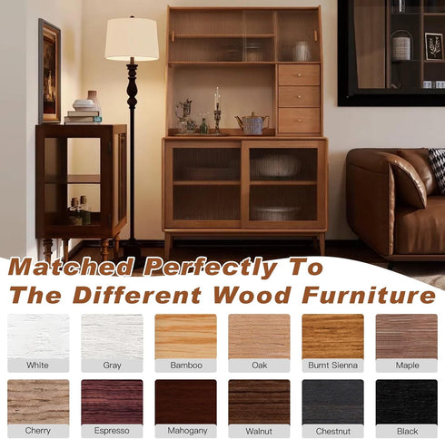 SEISSO Wood Furniture Repair Kit, 12pcs Touch Up Markers and Wood Putty, Hardwood Floor Repair Kit