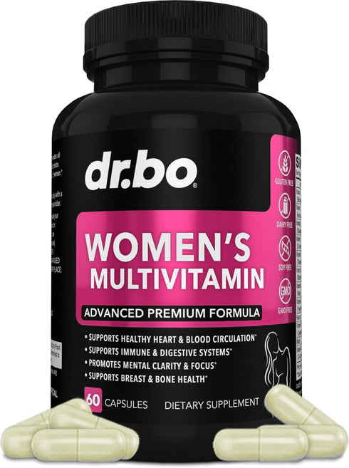 Womens Multivitamin - Natural Daily Multi Vitamins for Women, Woman's Energy Vitamin Supplements with Magnesium Plus