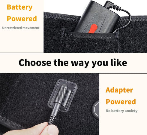 Heated Waist Belt, Cordless Heating Pad for Back Pain Relief, Rechargeable Battery Powered Lower Back Heating