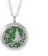 Aromatherapy Essential Oil Diffuser Stainless Steel 30 MM Silver Magnetic Locket Pendant with Chain Necklace, Refill