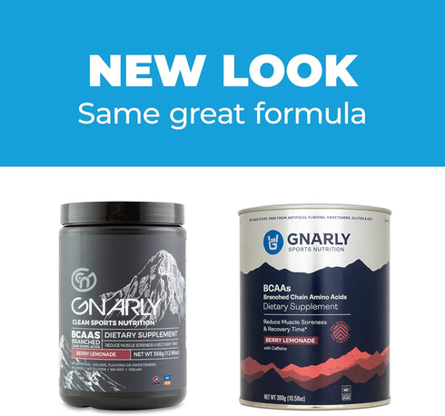 Gnarly Nutrition BCAA Powder, Pre-Workout Amino Acids, NSF Sport Certified, Berry Lemonade, 10.58oz