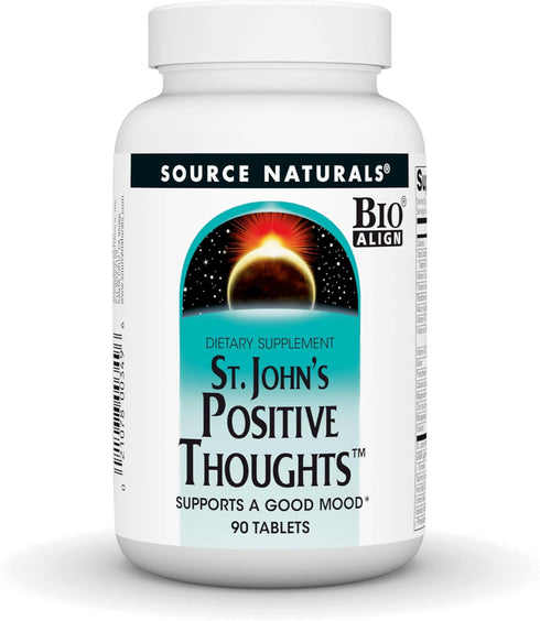 Source Naturals St. John's Positive Thoughts 90 Tablets for Good Mood Support
