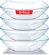 64oz Clear Plastic Serving Bowls (4 Pack), Large Disposable Candy Dishes, Square Buffet Containers for Snacks, Salad Bar