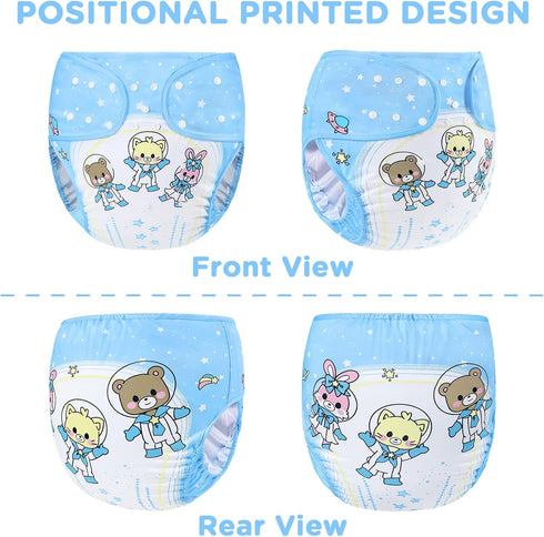 Littleforbig Washable Adjustable Reusable Waterproof Cloth Adult Diaper Wrap Cover One Size - Astro Babies