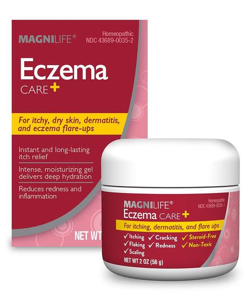 MagniLife Eczema Care+, Moisturizing Gel for Itchy, Dry Skin - Natural Ingredients Aloe, Calendula & Tea Tree Oil