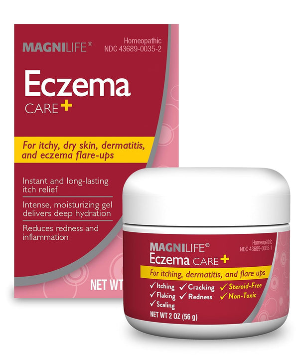 MagniLife Eczema Care+, Moisturizing Gel for Itchy, Dry Skin - Natural Ingredients Aloe, Calendula & Tea Tree Oil