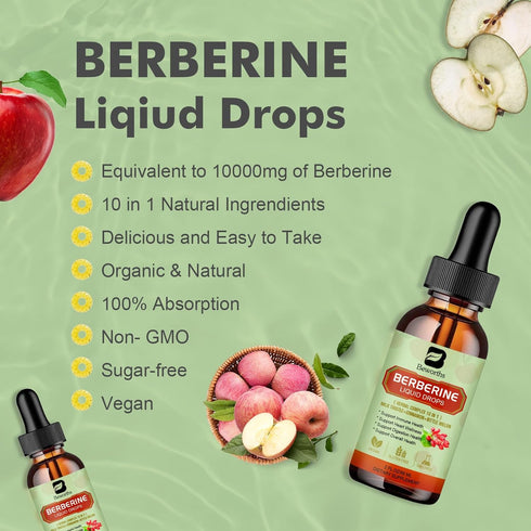 Berberine HCL Supplement 60 Veggie Capsules with Turmeric, Bitter Melon, Milk Thistle, Ceylon Cinnamon for Immune &