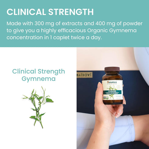 Himalaya Organic Gymnema Sylvestre Herbal Supplement, USDA Certified Organic, 700 mg, 60 Caplets