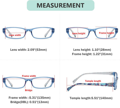 Eyekepper 5-Packs Reading Glasses for Women - Metalless Design, Screwless Spring Hinges Ladies Readers +1.0