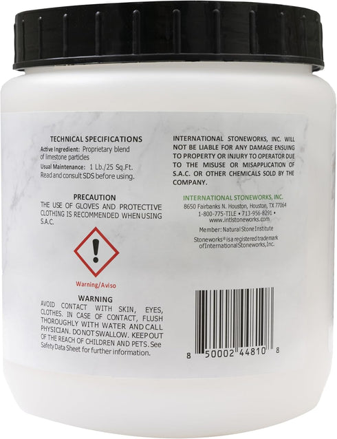 Stoneworks (2.2 Lb) SAC Poultice Powder Powder to remove organic stains such as oil, grease, butter and other non-acid