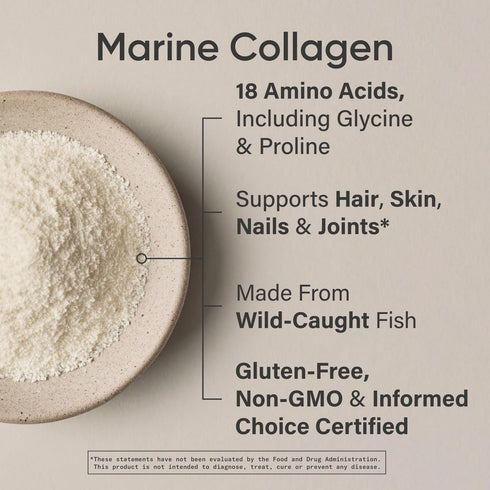 Sports Research Marine Collagen Peptides Powder - Wild-Caught Fish, Keto Certified, 34 Servings