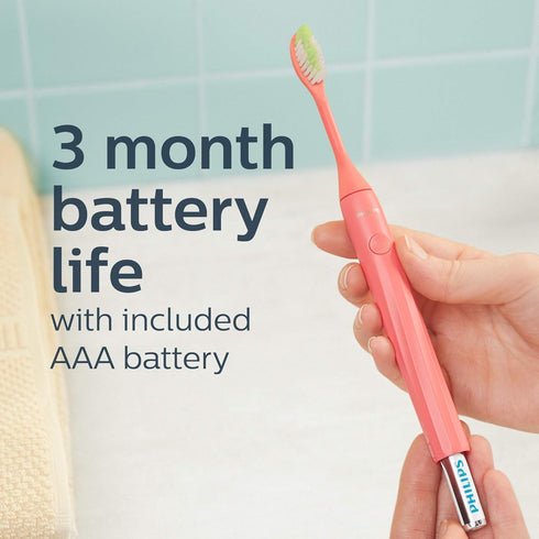 HY1100/01 Philips Sonicare Battery Toothbrush, Miami Coral