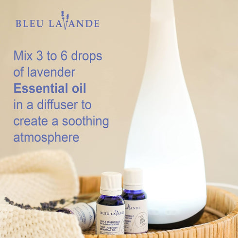 Bleu Lavande Premium True Lavender Essential Oil, 100% Pure & Natural, Therapeutic Grade, Vegan & Cruelty Free - 0.5 fl