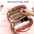Large Capacity Travel Cosmetic Storage Bag with Handle, Portable Zipper Toiletry Bag for Women and Girls
