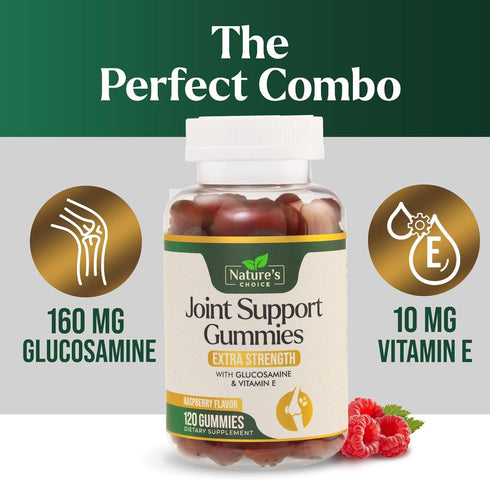 Joint Support Gummies | Extra Strength Glucosamine with Vitamin E | 120 Gummies for Cartilage & Flexibility