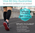 Vive Calf Compression Sleeve for Men & Women 20-30mmHg (1 Pair) - Footless Calf Support Socks for Pain Relief
