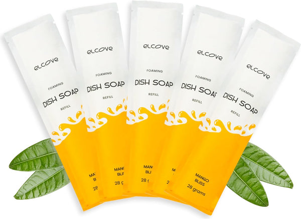 Foaming Dish Soap Refill (Set of 5), Makes 60 oz of Eco-Friendly Foaming Dish Soap, Non-Toxic