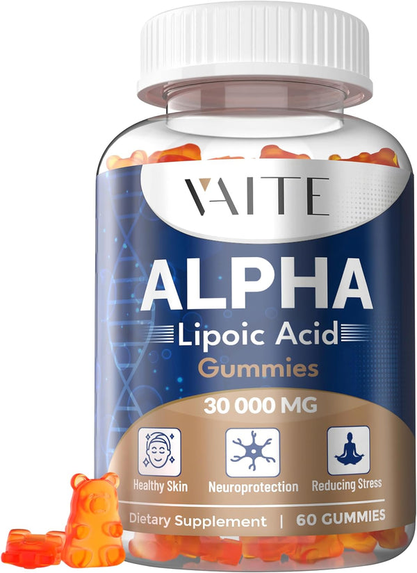 Alpha Lipoic Acid Gummies – Extra Strength ALA Antioxidant Supplement for Brain Health, Nerve Support – 60 Chewable